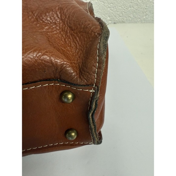 Patricia Nash Vienna Satchel Brown Leather Shoulder Bag 14x9" - Picture 16 of 16